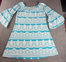 CALIFORNIAC HONEYME Womens Small CURVY BOHEMIAN CHIFFON DRESS Boho 