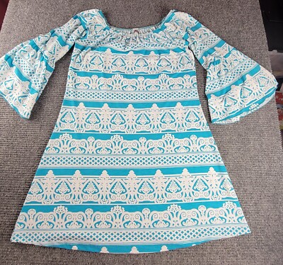 CALIFORNIAC HONEYME Womens Small CURVY BOHEMIAN CHIFFON DRESS Boho 