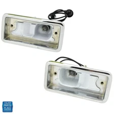 1967-1968 Camaro RS Rally Sport Backup Light Lamp Lens Housing Pair - New