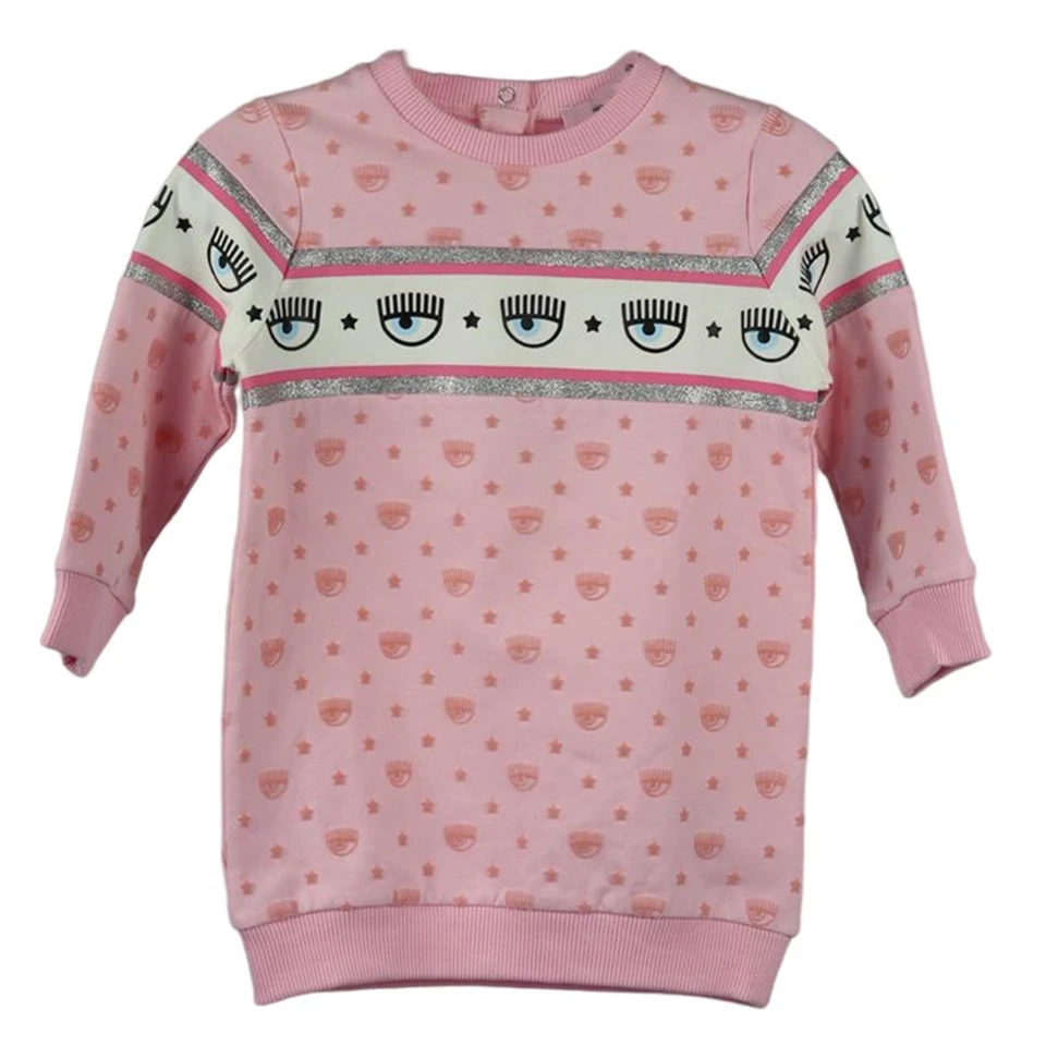 CHIARA FERRAGNI BABY GIRLS COTTON DRESS 18 MONTHS