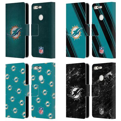 OFFIZIELLE NFL MIAMI DOLPHINS ARTWORK BRIEFTASCHE HÜLLE HUELLE FÜR GOOGLE HANDYS