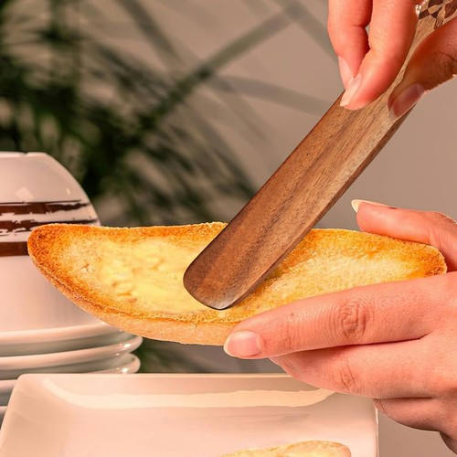 Wooden Skinny Spurtle, 10.9" Bread Mixing Stirring Stick for Sourdough Starter - Picture 7 of 12