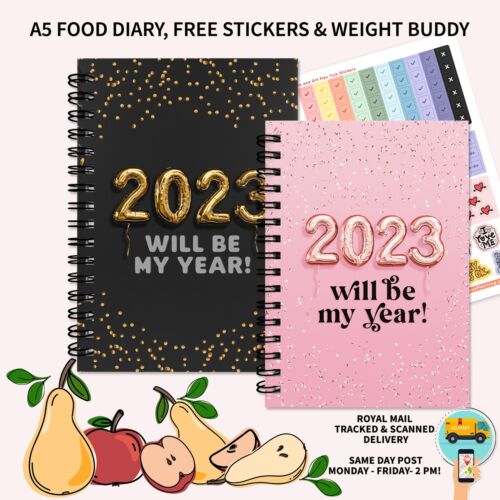 FOOD DIARY, DIET, SLIMMING WORLD COMPATIBLE, PLANNER, JOURNAL, LOG, WEIGHT BOOK - Picture 1 of 71