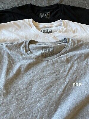 FTP PRO CLUB Shirt Mens XL Gray, Black, White Short Sleeve Crew Neck | eBay