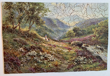 THE LAND OF THE HEATHER 300 piece jigsaw puzzle, Zag Zaw Tuck circa 1900