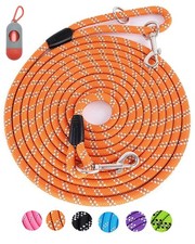 Long Dog Leash for Training 20FT, Heavy Duty 20FT 3/8 inch, Orange