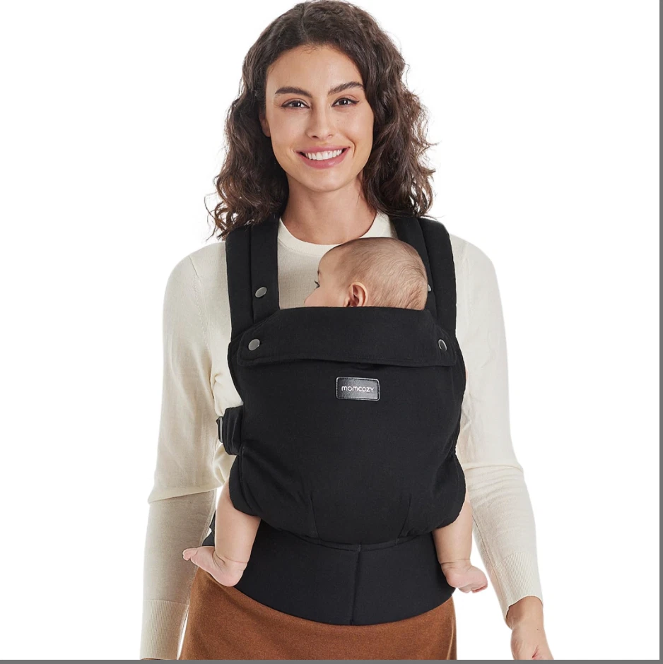 Momcozy Baby Carrier Ergonomic Cozy and Lightweight Carrier for 7-44lbs, Black