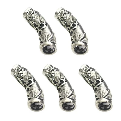 5 Hair Tube Beads Beard Dreadlocks Braiding Clips Cuff - image 1 of 4