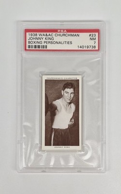 churchman boxing personalities cigarette cards PSA 7 NR MINT 1938 Churchman's Boxing Personalities Tobacco Card #23 Johnny  King