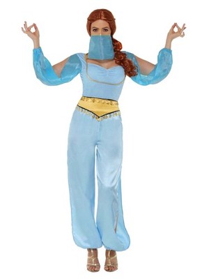Arabische Prinzessin Hellblau 3-tlg. Haremsdame Jeannie 1001 Nacht Orient Jasmin