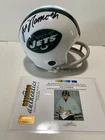 Joe Namath Signed Jets mini helmet Gridiron Authentics witnessed COA
