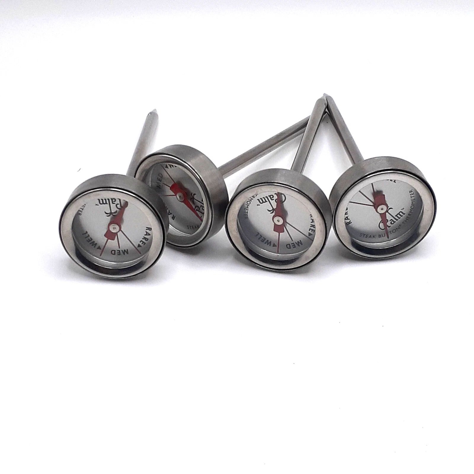 Palm Steak Button Thermometers Set of 4 RARE Medium Well