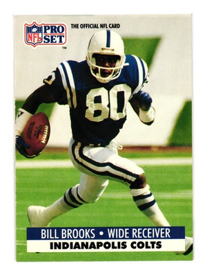 #ad 1991 Pro Set FACT Mobil #174 Bill Brooks Indianapolis Colts $3.00