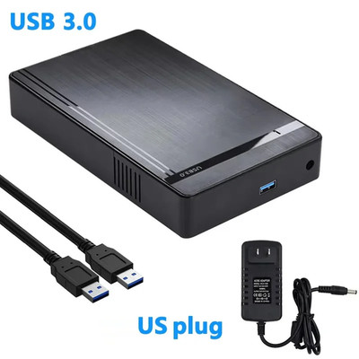 3.5'' HDD Case SATA to USB 3.0 Adapter External Hard Drive Enclosure for 2.5'' 3.