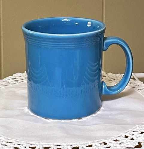 Fiestaware D Handle HLC Turquoise Blue Mug Cup, 10 1/4 Oz. USA