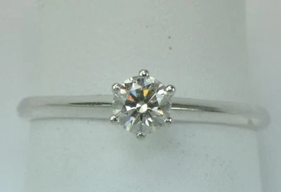 Ring mit Diamanten Solitär Brillanten in aus 14 Kt 585 er Gold 50 Top! - Bild 1 von 4
