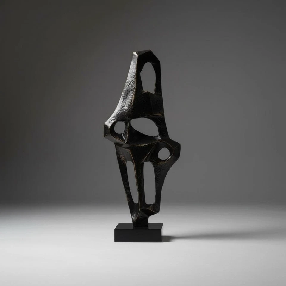Sculpture D'art Abstraite Design Imperfect Beauty Statuette Abstraite En Métal - Photo 1/4