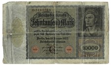Germany 1000 Mark 1922 P-70 Huge Size 8x5 Inches! Weimar Hyperinflation Banknote