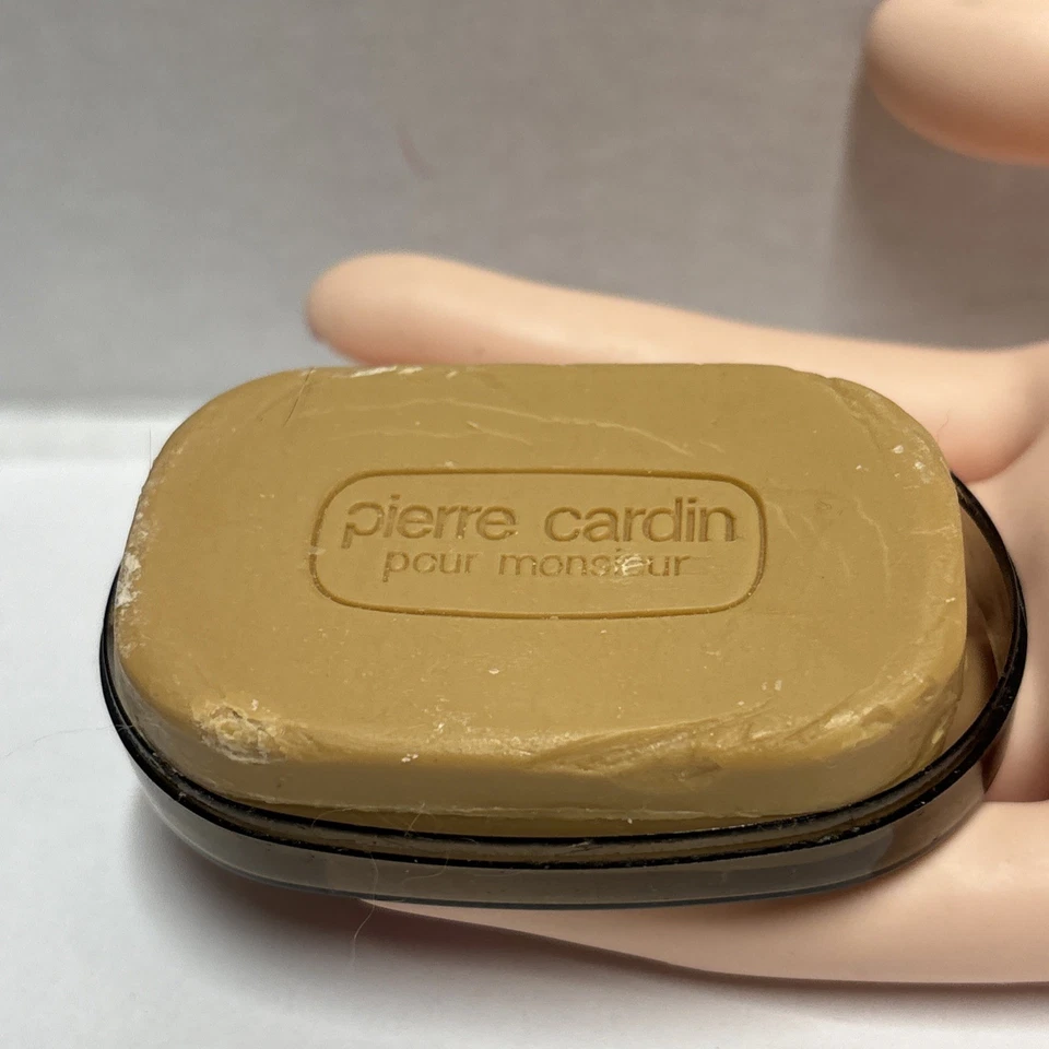 Barra de jabón PIERRE CARDIN Pour Monsieur con estuche perfumado 1,4 oz Francia vintage Foto 3 de 4