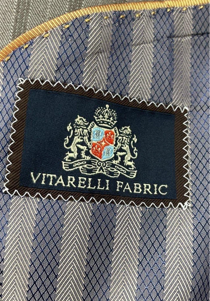 Blazer Vitarelli Rayas Marrón-Hombre-X-Grande-Excelentes Materiales-Muy Bonito Foto 4 de 4