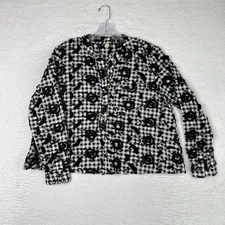 Anthropologie Pilcro The Whitney Trapeze Buttondown Black White Womens XS Petite