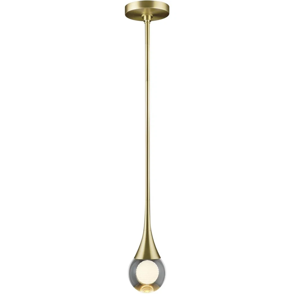 Lite Source LS-19185BB Luna IV 1 Light 4.75 inch Brass Pendant Ceiling Light - Image 4 of 4