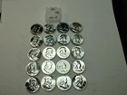 1956 franklin half dollar. Gem BU. 90% Fine Silver. 20 Coins Roll.