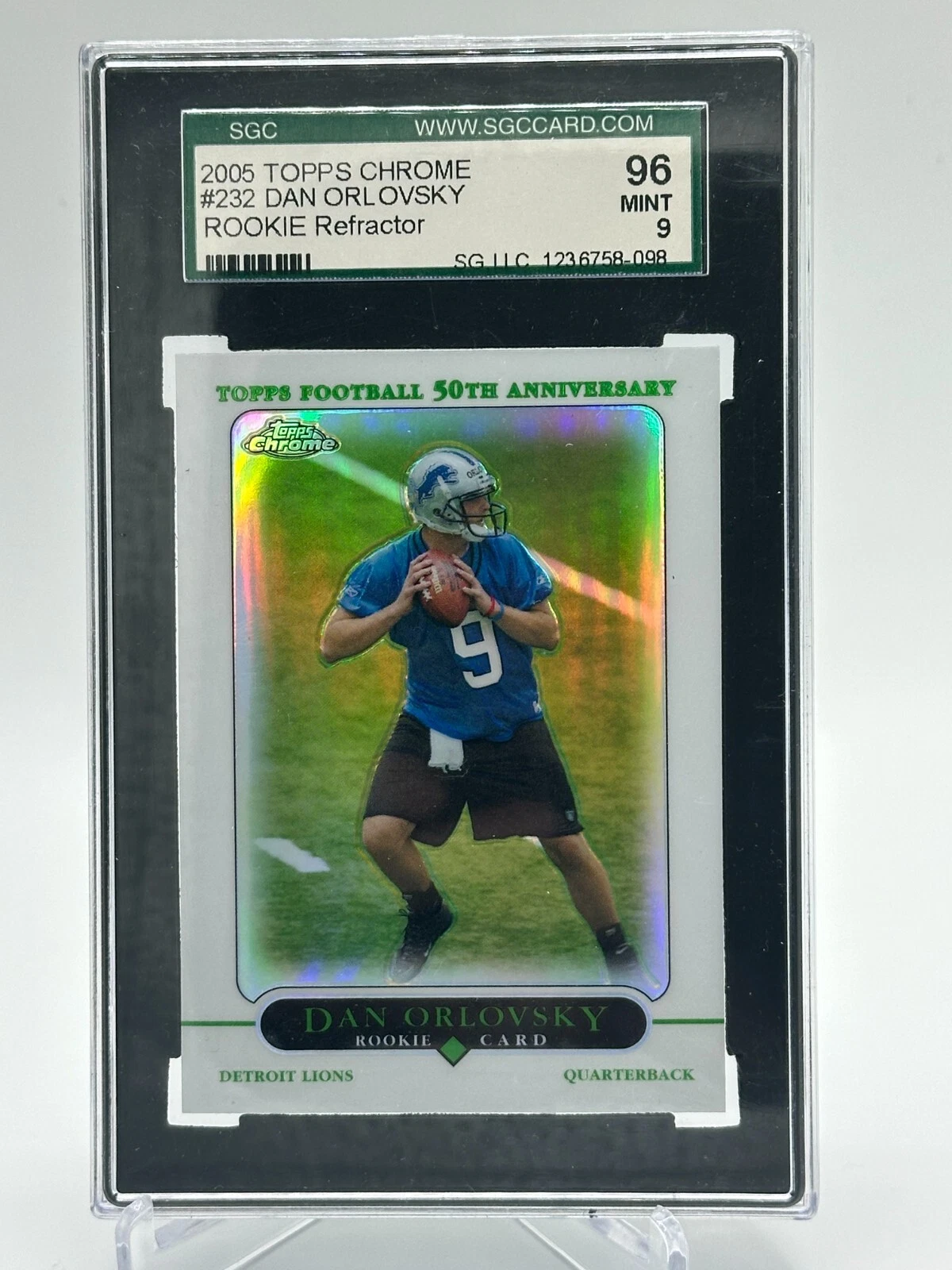 Dan Orlovsky Topps Chrome #232 Refractor
