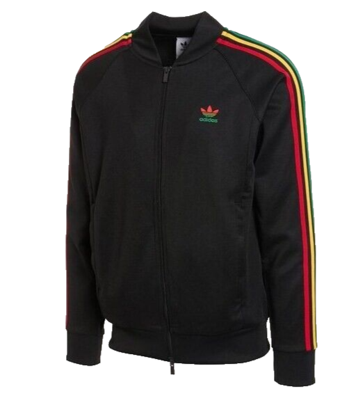 adidas Originals Retro Full Set Tracksuit Black Jamaica Rasta Classic ...