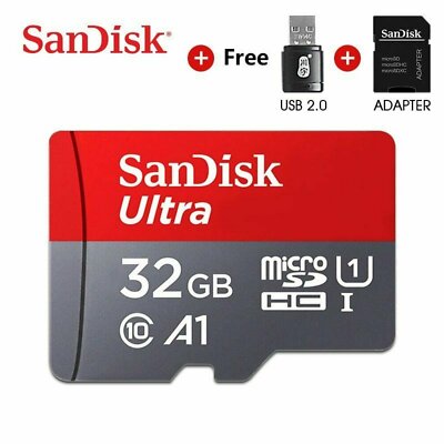 SD Card SanDisk USB Adapter & Memory 32GB Flash Drive Class10 TF Micro Camera  