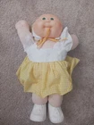 Vintage Cabbage Patch Kids Baby Green Eyes Bald Preemie Baby No Hair Excellent!