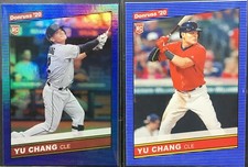 2020 Panini Donruss Yu Chang RC Blue Holo Foil Variation & Base - PAIR