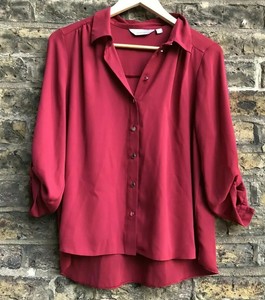 red chiffon blouse uk