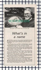 C7315) Leslie Powell Sign Maker Great Baddow County Signs - 1985 Cutting