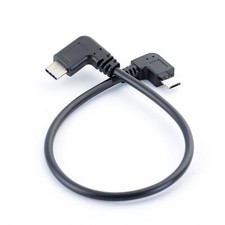 USB Type C Male to Micro B Male Cable, 90 Degree Right Angle on Both End