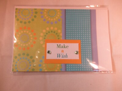 BIRTHDAY-MAKE A WISH HANDMADE GREETING CARDS WITH ENVELOPE