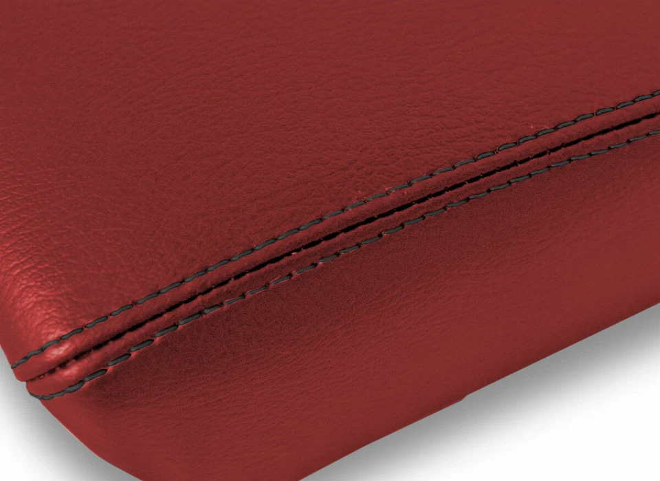 Se adapta a Suzuki Reno 2008 PVC cuero consola tapa reposabrazos cubierta rojo negro puntada Foto 4 de 4