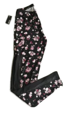 Legging Ardene Skinny Slim Sport Noir Fleuri Taille S Neuf Avec Étiquette - Photo 1/4