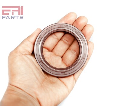EAI 50x72x7mm FPM/FKM Oil Shaft Rotary Seal w/ Stainless Steel Spring Dbl Lip