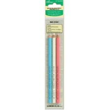 Clover Water Soluble Pencil 3 Pieces Art No. 5003 White, Blue, Pink