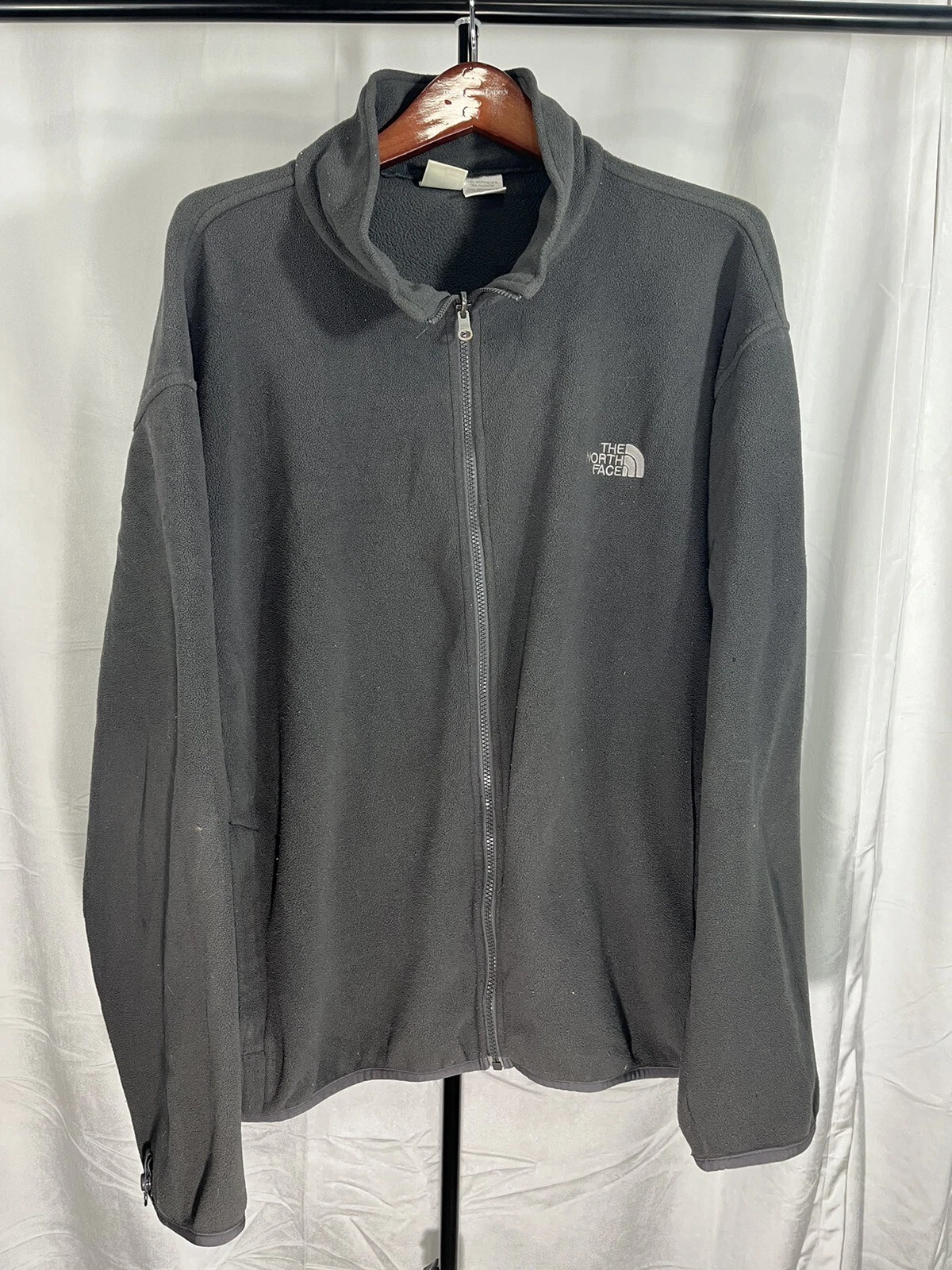 The North Face Dark Gray Full Zip Fleece Jacket Size XL
