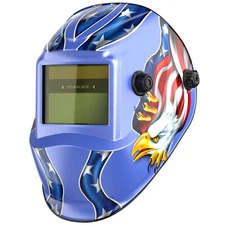 YESWELDER Auto Darkening Welding Helmet - True Color Solar Powered TIG/MIG/ARC