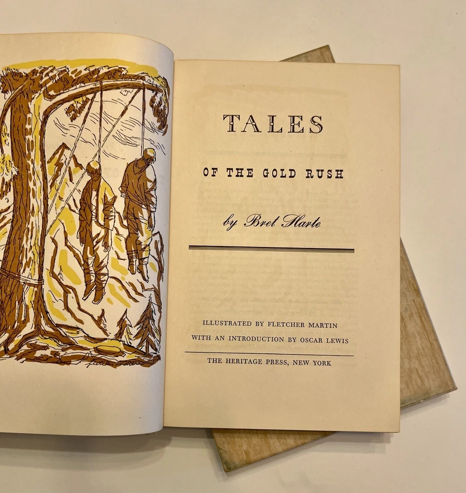 Vintage 1944 Americana - Tales Of The Gold Rush by Bret Harte HC SC Illustrated Foto 3 de 4