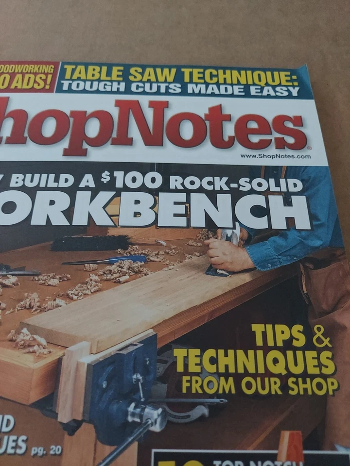 2006 SHOPNOTES Magazine "Build A Rock-Solud Workbench" - Imagem 3 de 4