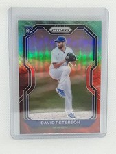 David Peterson 2021 Prizm Baseball - Cosmic Haze RC #62 - New York Mets