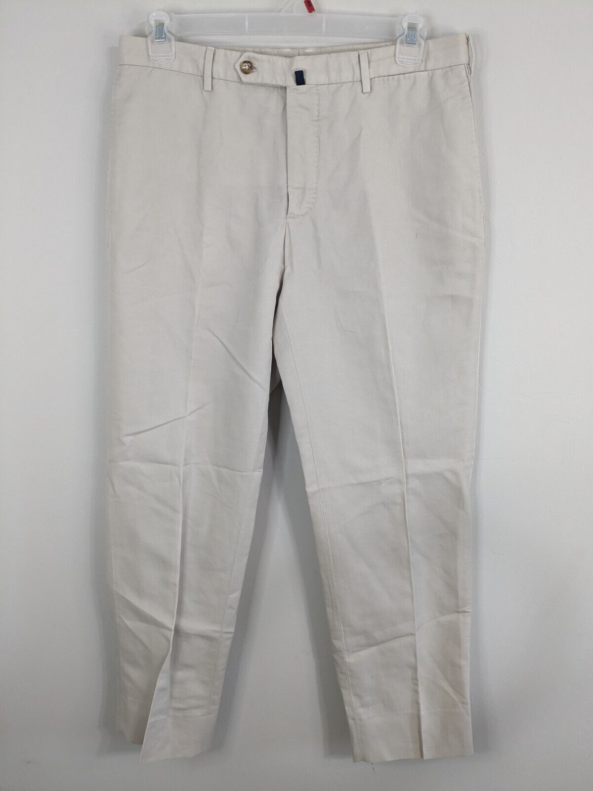 Incotex Chino Pants Men's 34x32 Beige Pleated Cas… - image 1