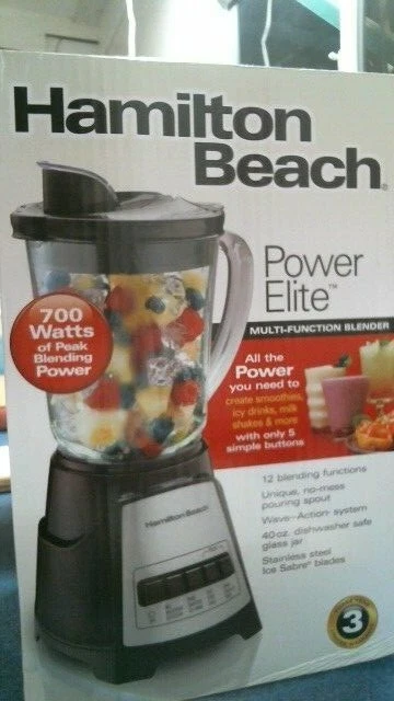 Hamilton Beach Power Elite 40 oz Glass Jar Blender