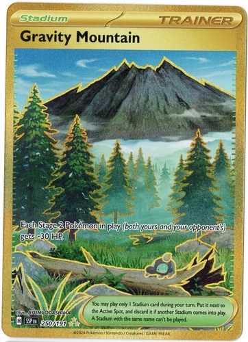 Pokemon Gravity Mountain 250/191 Hyper Rare Surging Sparks Pokemon Near Mint