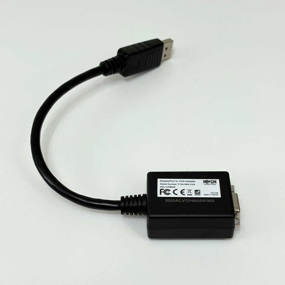 Tripp Lite P134-06N-VGA DisplayPort to VGA Active 6" Adapter - Image 3 of 4