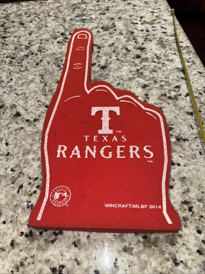 Dedo de espuma TX Rangers MLB hecho en EE. UU. por WinCraft mercancía genuina 2014 Foto 4 de 4